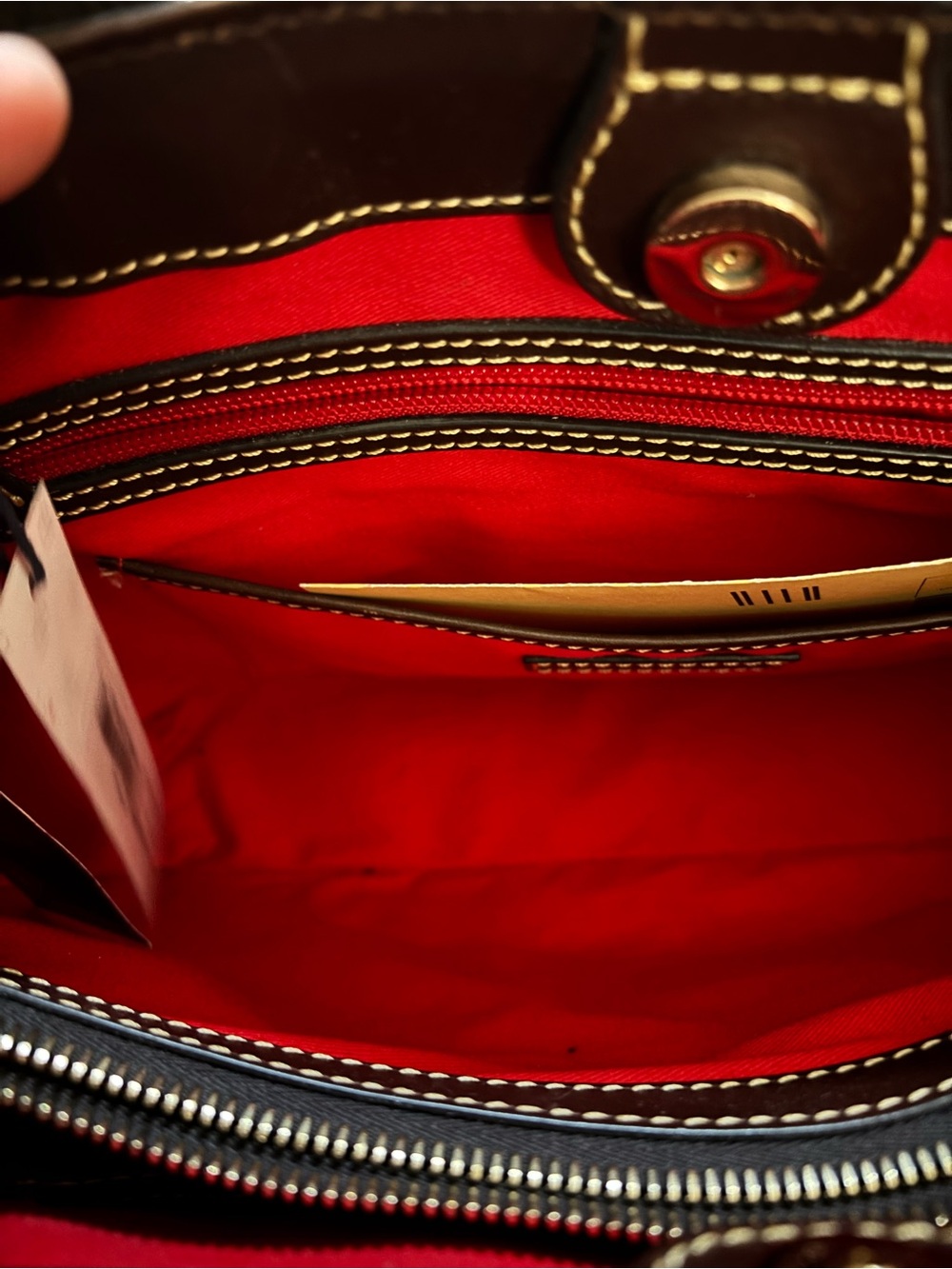 Dooney & Bourke Burgundy Leather Dome Satchel with Matching Wallet - Picture 4 of 11